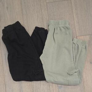 Zara Girls Black and Green Jogger Cargo Pants